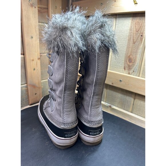 Sorel Womens Joan of Arctic Waterproof Winter Boots Size 9 Gray & Black - Picture 6 of 9
